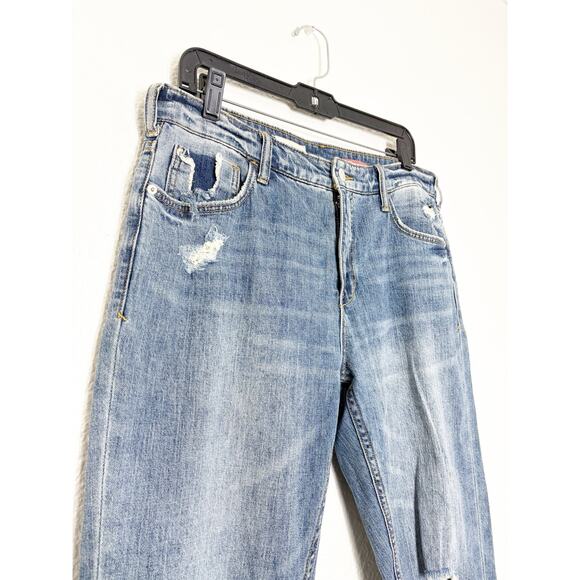 Anthropologie Pilcro The Heritage Boyfriend Jeans Size 28 Mid Rise Crop Distress - Picture 7 of 14